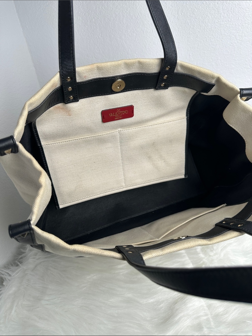 💯Authentic Valentino Garavani VLTN Canvas Tote Bag🍀 - Picture 8 of 15